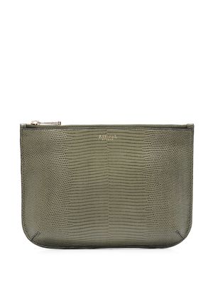 Aspinal Of London leather make-up bag - Green