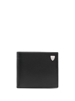 Aspinal Of London logo plaque folded wallet - Black