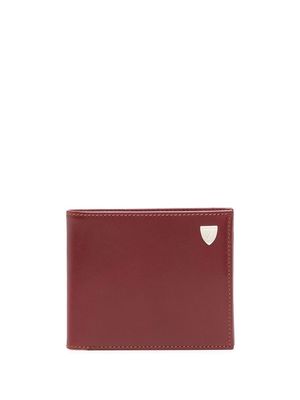Aspinal Of London logo plaque folded wallet - Red