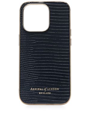 Aspinal Of London logo-print iPhone 14 Pro case - Blue