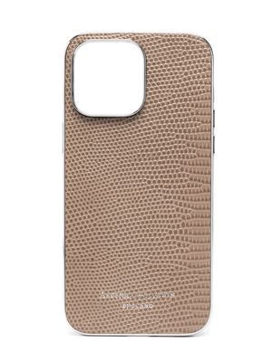 Aspinal Of London logo-print iPhone 14 Pro Max case - Neutrals