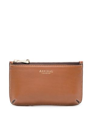Aspinal Of London logo-print leather wallet - Brown