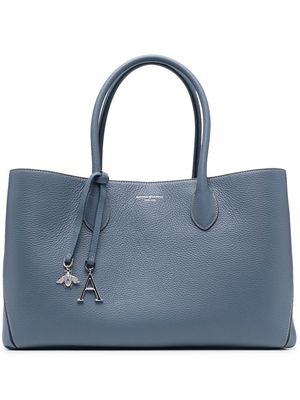 Aspinal Of London London pebbled-leather tote - Blue