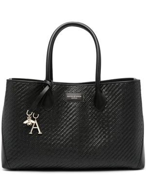 Aspinal Of London London weave leather tote bag - Black