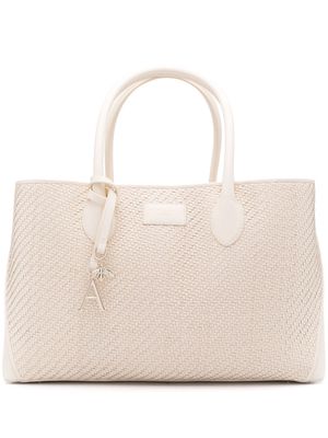 Aspinal Of London London woven tote bag - Neutrals