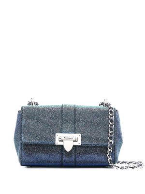 Aspinal Of London Lottie micro glitter bag - Blue