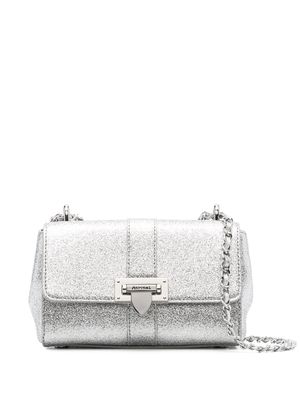 Aspinal Of London Lottie micro glitter bag - Silver