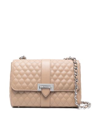 Aspinal Of London Lottie quilted leather crossbody bag - Neutrals