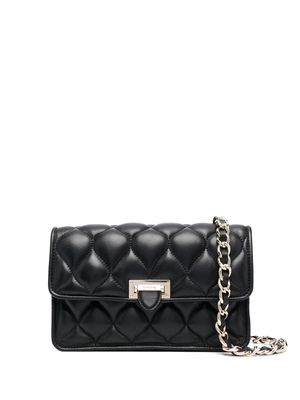 Aspinal Of London Lottie quilted pillow clutch bag - Black