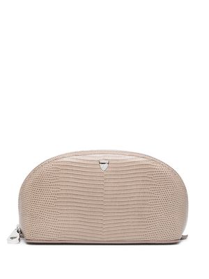 Aspinal Of London Madison leather makeup bag - Neutrals
