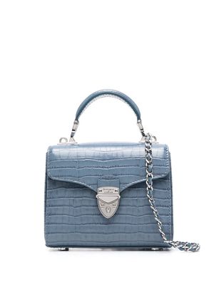 Aspinal Of London Mayfair crocodile-effect mini bag - Blue