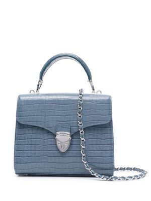 Aspinal Of London midi Mayfair leather tote bag - Blue