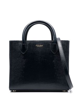 Aspinal Of London mini Madison leather tote bag - Blue