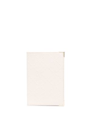 Aspinal Of London monogram leather passport cover - Neutrals
