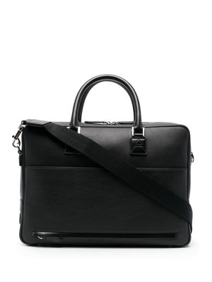 Aspinal Of London Mount Street leather laptop bag - Black