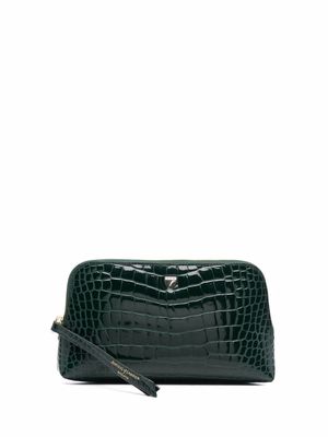 Aspinal Of London panelled cosmetic case - Green