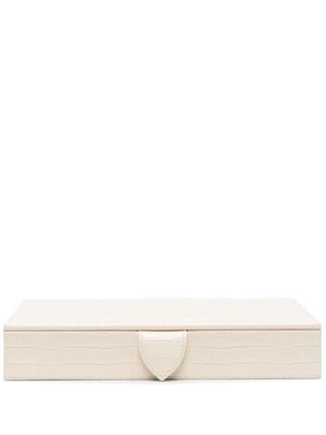 Aspinal Of London Paris leather jewellery box - White