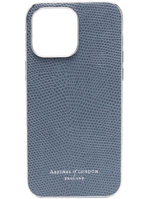 Aspinal Of London pebble iPhone 14 Pro Max case - Blue