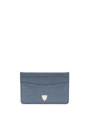 Aspinal Of London pebble leather cardholder - Blue