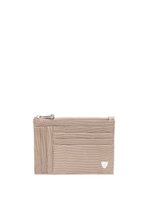 Aspinal Of London pebble leather cardholder - Neutrals