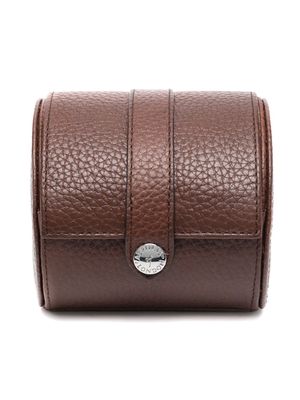 Aspinal Of London pebbled watch roll - Brown