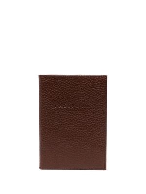 Aspinal Of London Plain leather passport cover - Brown