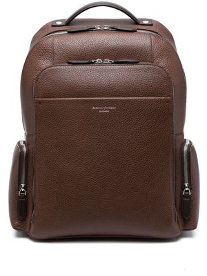 Aspinal Of London Reporter leather backpack - Brown