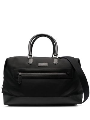 Aspinal Of London small logo-embossed holdall - Black