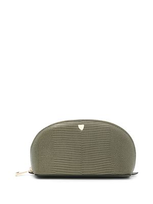 Aspinal Of London small Madison leather make up bag - Green