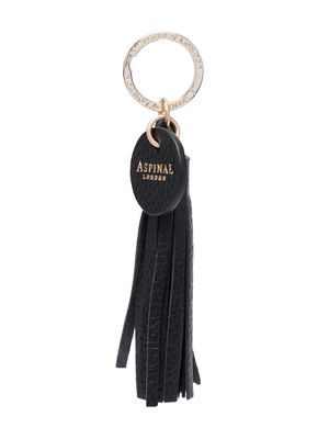 Aspinal Of London tassel leather keychain - Black