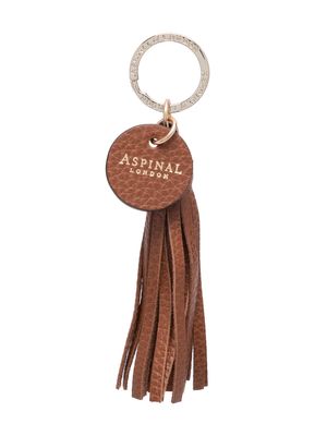 Aspinal Of London tassel leather keychain - Brown