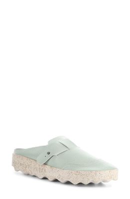 Asportuguesas by Fly London Cole Clog in Green Eco Faux Leather