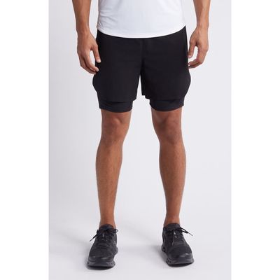 ASRV Aerotex Hybrid Liner Shorts in Black/Black