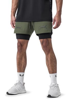 ASRV Tetra-Lite 5-Inch 2-in-1 Lined Shorts in Olive Bracket/black
