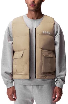 ASRV Water Resistant Down Puffer Vest in Khaki