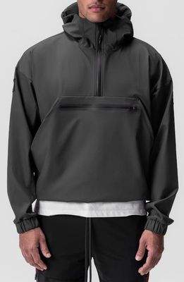 ASRV Weather Ready Water Resistant Quarter Zip Jacket in Space Grey Patch
