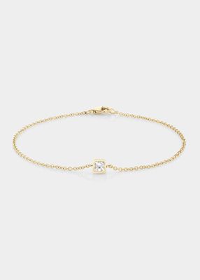 Asscher-Cut Diamond Solitaire Bracelet