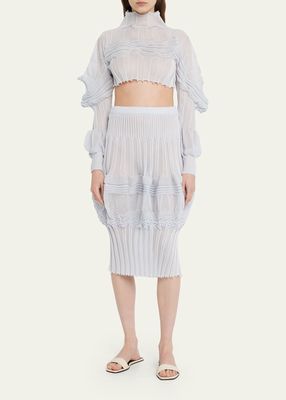 Assemblage Pleated Knit Balloon Skirt