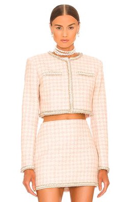ASSIGNMENT Bailey Cropped Jacket in Pink