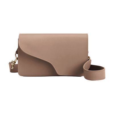 Assisi Hazelnut Leather Baguette Bag