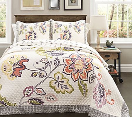 Aster 3-Piece Full/Queen Quilt Set by Lush Deco r