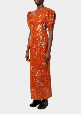 Asteria Embroidered Sequin Dress
