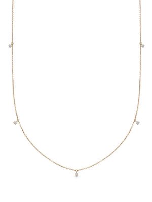 Astley Clarke 14kt recycled yellow gold Station diamond necklace