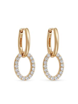 Astley Clarke 14kt yellow gold Halo diamond hoop earrings