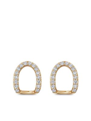 Astley Clarke 14kt yellow gold Halo diamond stud earrings