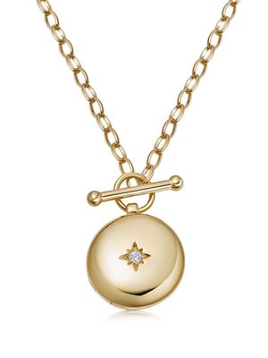 Astley Clarke Biography T-bar locket necklace - Gold