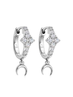 Astley Clarke Silver Luna Crescent huggie earrings