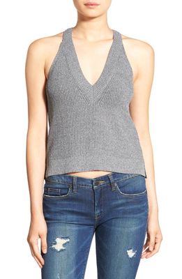 ASTR the Label ASTR V-Neck Sweater Tank in Charcoal Grey