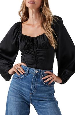 ASTR the Label Balloon Sleeve Top in Black