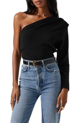 ASTR the Label Cosima One-Shoulder Sweater in Black